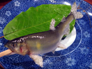 鮎の塩焼き,天然鮎塩焼き,川魚料理
